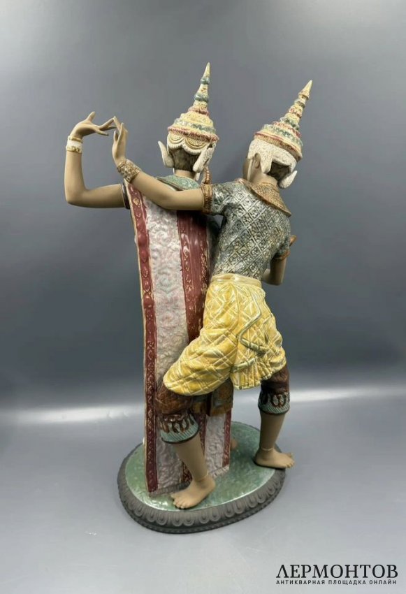 Статуэтка «Тайские танцоры». Фарфор грес, Lladro, скульптор Висенте Мартинес, Испания