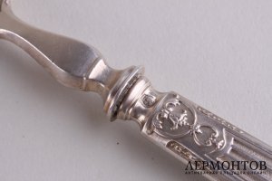 Десертный набор из 4-х приборов. Серебро 950 пробы, металл. Франция, нач. XX в.
