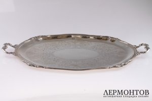 Чайный и кофейный сервиз с бульоткой. Серебро 800. Италия
