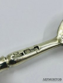 Набор для рыбы (эгоист). Серебро 84 пробы, П. Овчинников, Россия, 1891 год