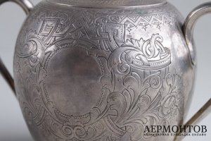 Сахарница. Мнекин Иван Николаевич. Серебро 84 пробы. Российская империя. XIXв.