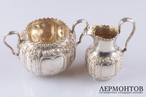 Чайный сервиз Roberts  Belk. 1863 год. Серебро 925 пробы. Англия