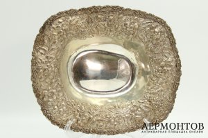 Блюдо для фруктов, сухарница. Серебро. Америка, начало ХХ века.