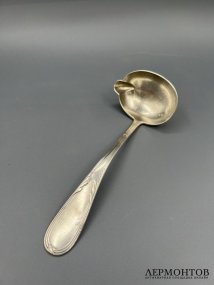 Черпачок для соуса. Серебро 84 пробы, И. Хлебников, Россия, 1908–1917 годы