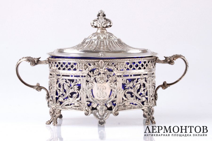 Конфетница Sollier. Серебро 950. Франция