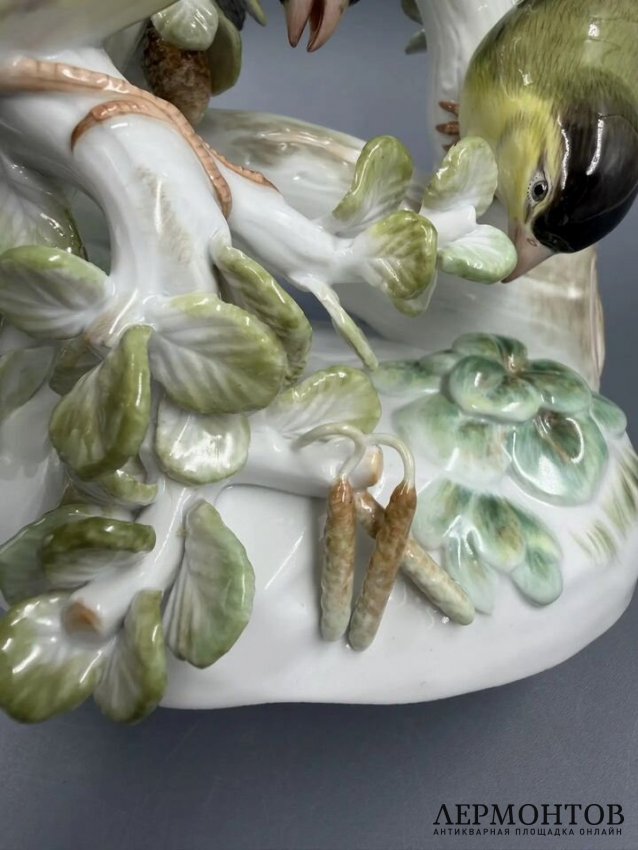 Скульптурная группа «Чижи». Фарфор, роспись, Meissen, И. И. Кендлер, Германия