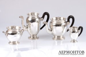 Чайно-кофейный сервиз Henin et Cie. Серебро 950. Франция