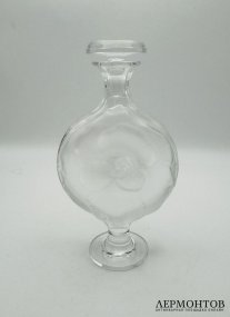 Флакон-штоф в виде цветка. Хрусталь, Lalique, Франция, 2-я половина 20 века