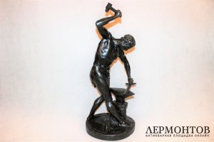 Скульптура. Кузнец. Бронза. Eugene-Ernest Chretien. Франция