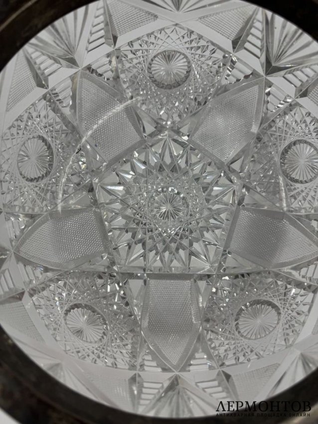 Ваза для конфет. Хрусталь, серебро 84 пробы, В. Гордон, Россия, 1908–1917 годы