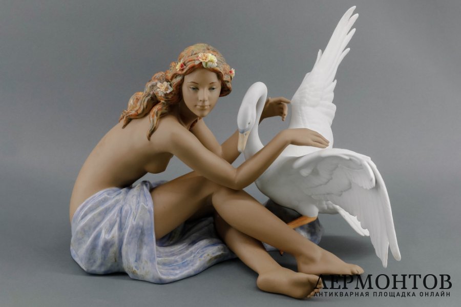 Скульптурная композиция Леда и лебедь. Фарфор. Lladro. Испания. XXI век