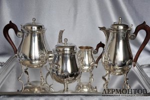 Чайно-кофейный сервиз. Серебро 950. Франция
