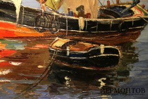 Картина. Морской пейзаж. Solomon le Tropezien. 1930 год.