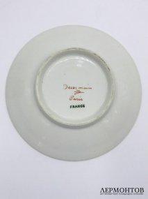 Бокал с крышкой и блюдцем. Фарфор, роспись, золочение, Франция, конец 19 века