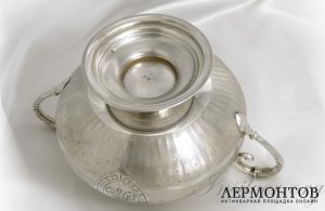 Сахарница Harleux. Серебро 950. Франция 