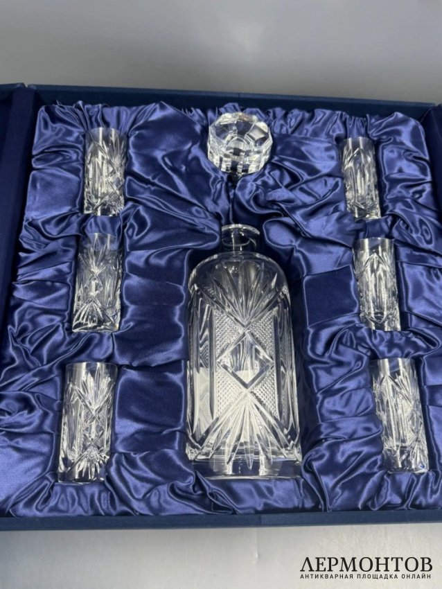 Набор для водки «Imperial»: штоф и 6 стопок. Хрусталь, Faberge