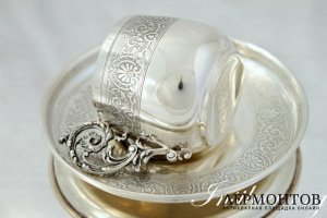 Кофейная пара Puiforcat. Серебро 950. Франция