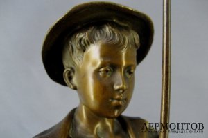Рыбак. Adolphe Jean Lavergne. Бронза, патинирование. Высота 63 см. Франция, XIX век.