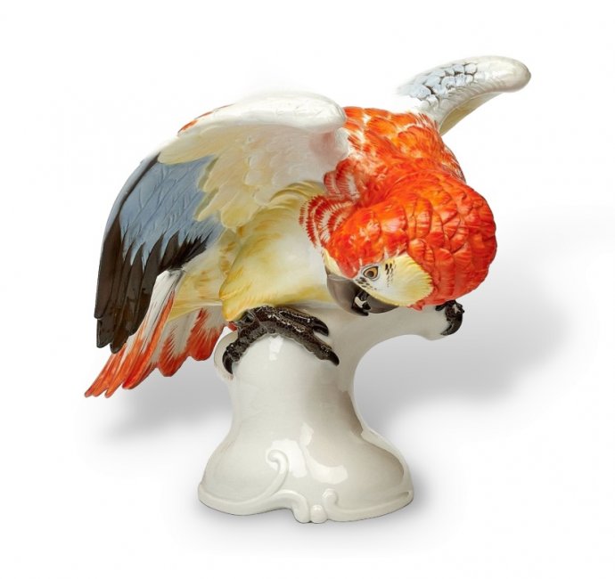 Статуэтка «Попугай». Фарфор, Rosenthal, Германия, 1949 год