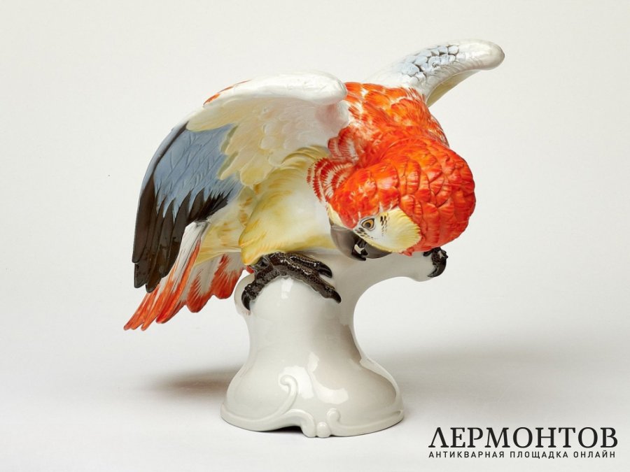 Статуэтка «Попугай». Фарфор, Rosenthal, Германия, 1949 год