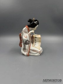 Статуэтка «Японка-каллиграф», № 19 из 50. Фарфор, роспись, Meissen, Германия