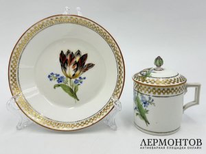 Чашка для шоколада Тюльпан. Германия, Meissen, 18 век. Фарфор, роспись.