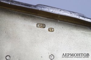 Портсигар. Пауль Зольман. Серебро 84 пробы. Российская империя