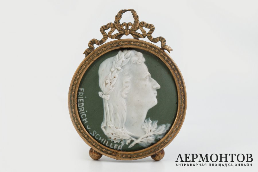 Миниатюра Фридрих Шиллер. Зап. Европа, конец 19 в. Бисквит.