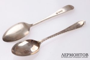 Набор кофейных ложек с щипцами. 1919 год. Серебро 925 пробы. Англия