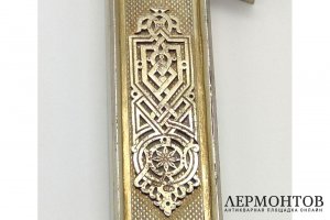 Крест напрестольный. Серебро 84 пробы. Российская империя, Москва, фабрика Алексеева И.А., 1890.
