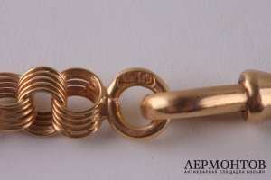 Золотая цепочка с изящным плетением. Золото 56 пробы. Российская империя, 1908-1917.