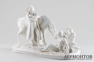 Статуэтка. Наполеон Бонапарт и раненый солдат. Шайбе-Альсбах. Фарфор. Германия
