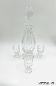 Набор для водки «Czarina»: штоф и 3 стопки. Хрусталь, Faberge, Россия, современная ра