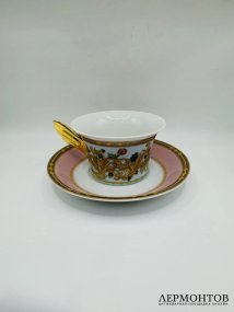 Чайная пара «Le Jardin de Versace». Фарфор, золото, Rosenthal и Versace, Германия