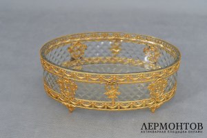 Ваза. Хрусталь, бронза, золочение. Франция, XIX век.