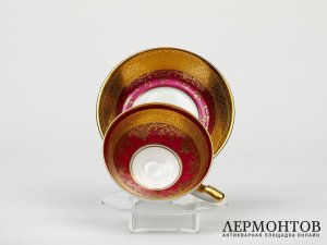 Чайная пара. Фарфор, Karlsbader Wertarbeit, Чехословакия, 1920–1930 годы