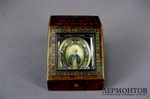 Панагия Сергий Радонежский. Серебро 84 пробы. Российская Империя.