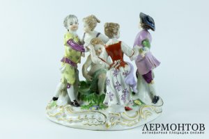 Скульптурная композиция Хоровод. Мейсен. Фарфор, роспись. 1920-е.