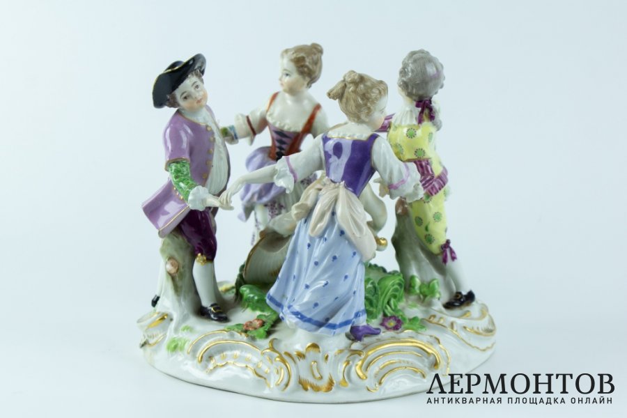 Скульптурная композиция Хоровод. Мейсен. Фарфор, роспись. 1920-е.