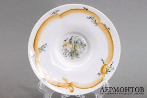 Блюдце, сервиз Посвящается Дулево. Авторское, Г. Соркина. СССР, Дулево, 1980е гг.