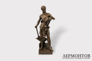 Скульптура. Кузнец. Бронза. Jean-Baptiste Germain. Франция.