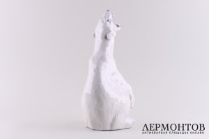 Статуэтка Рычащий медведь. Дания, Копенгаген, Royal Copenhagen, 1963 год. Фарфор.