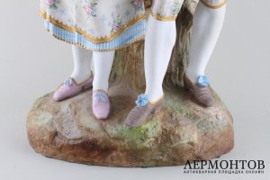 Скульптура Свидание. Бисквитный фарфор, роспись. Франция, Vion et Baury, 1870-90-е гг