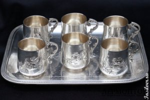 Ликерный набор Veyrat. Серебро 950. Франция