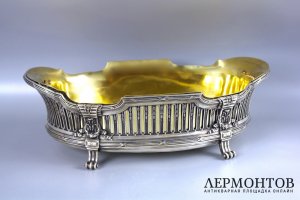 Большая ваза фруктовница. Tetard Freres. Серебро 950 пробы. Франция.