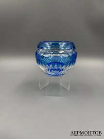 Парные подсвечники «Nadya», синие. Цветной хрусталь, Faberge