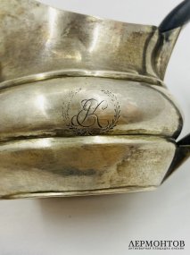 Молочник. Серебро 84 пробы, дерево, Россия, 1810-е годы