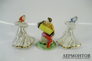 Русский перепляс. Фарфор. СССР, Дулево. 60-е годы ХХ века.