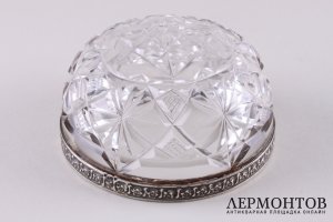 Ваза. 13 Артель. Серебро 84 пробы. Хрусталь, резьба. Россия, 1908-1917 гг.