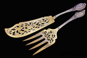 Сервировочный набор. Серебро 950 пробы. Франция, 19 век